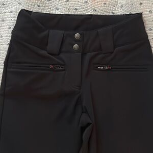 Perfect Moment Black Skinny Performance Pants with Front Zip Pockets